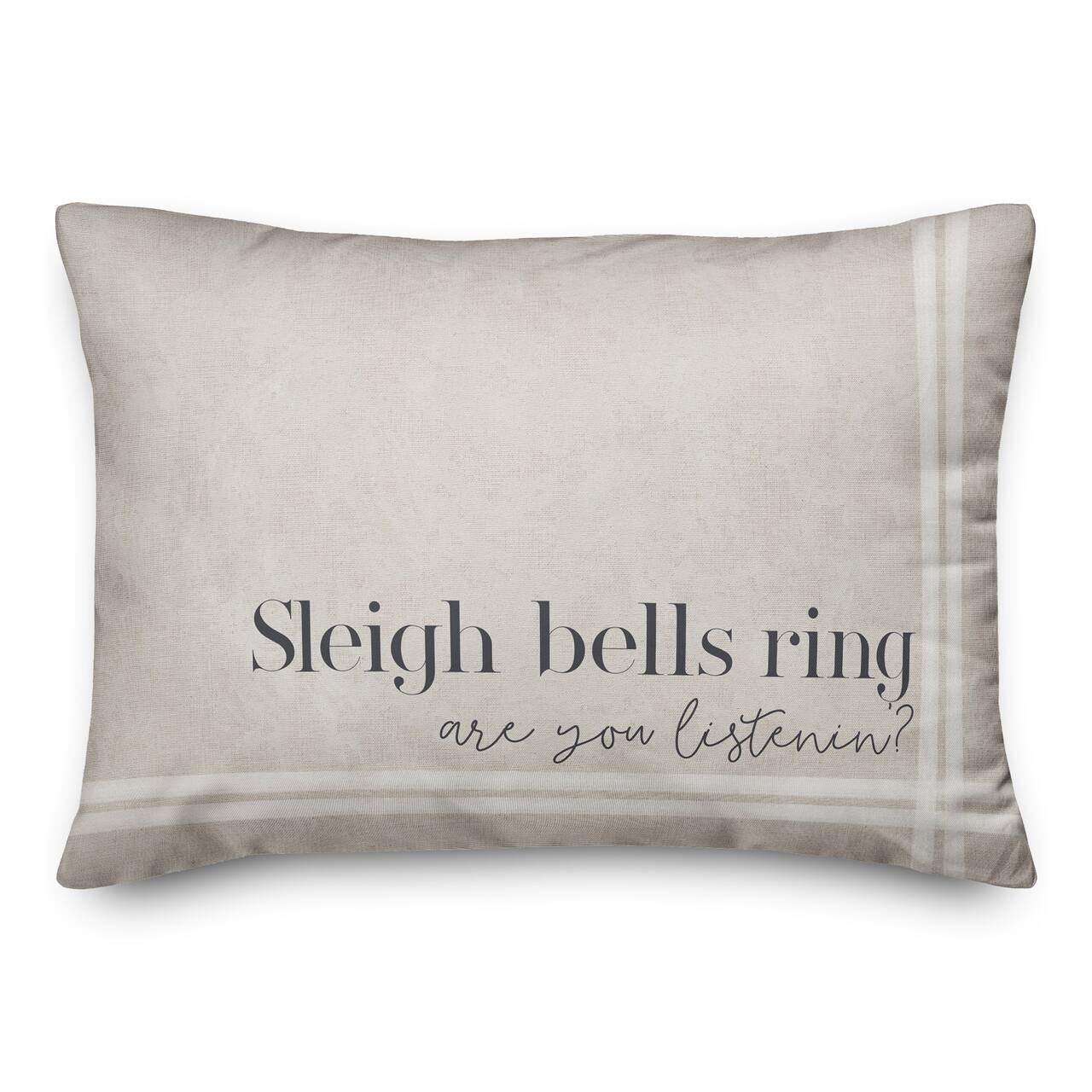Sleigh Bells Ring 20" x 14" Indoor / Outdoor Pillow
